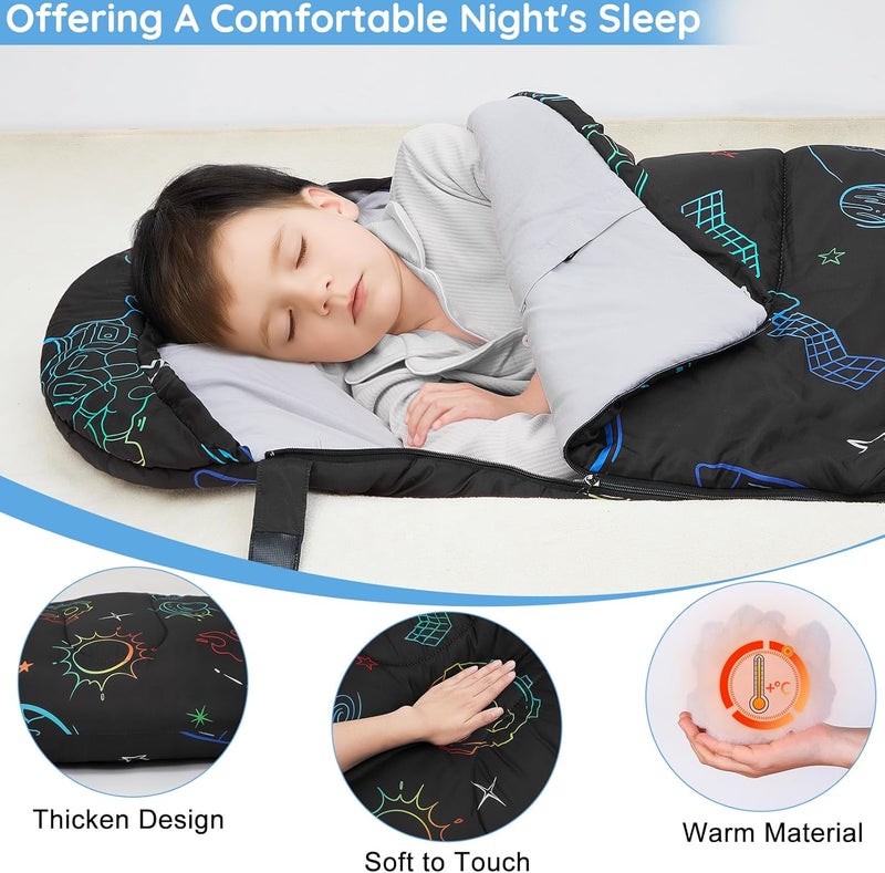 FIOBEE Kids Sleeping Bag for Girls Boys 3 Season Warm & Cool Weather Youth Camping Sleeping Bags with Backpacking Bag Waterproof for Traveling Hiking Indoor Outdoor Camping Essentials - Image 5